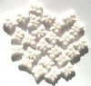 25 12mm White and Gold Butterfly Beads